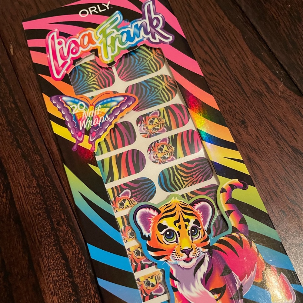 Lisa Frank Forrest tiger nail wraps